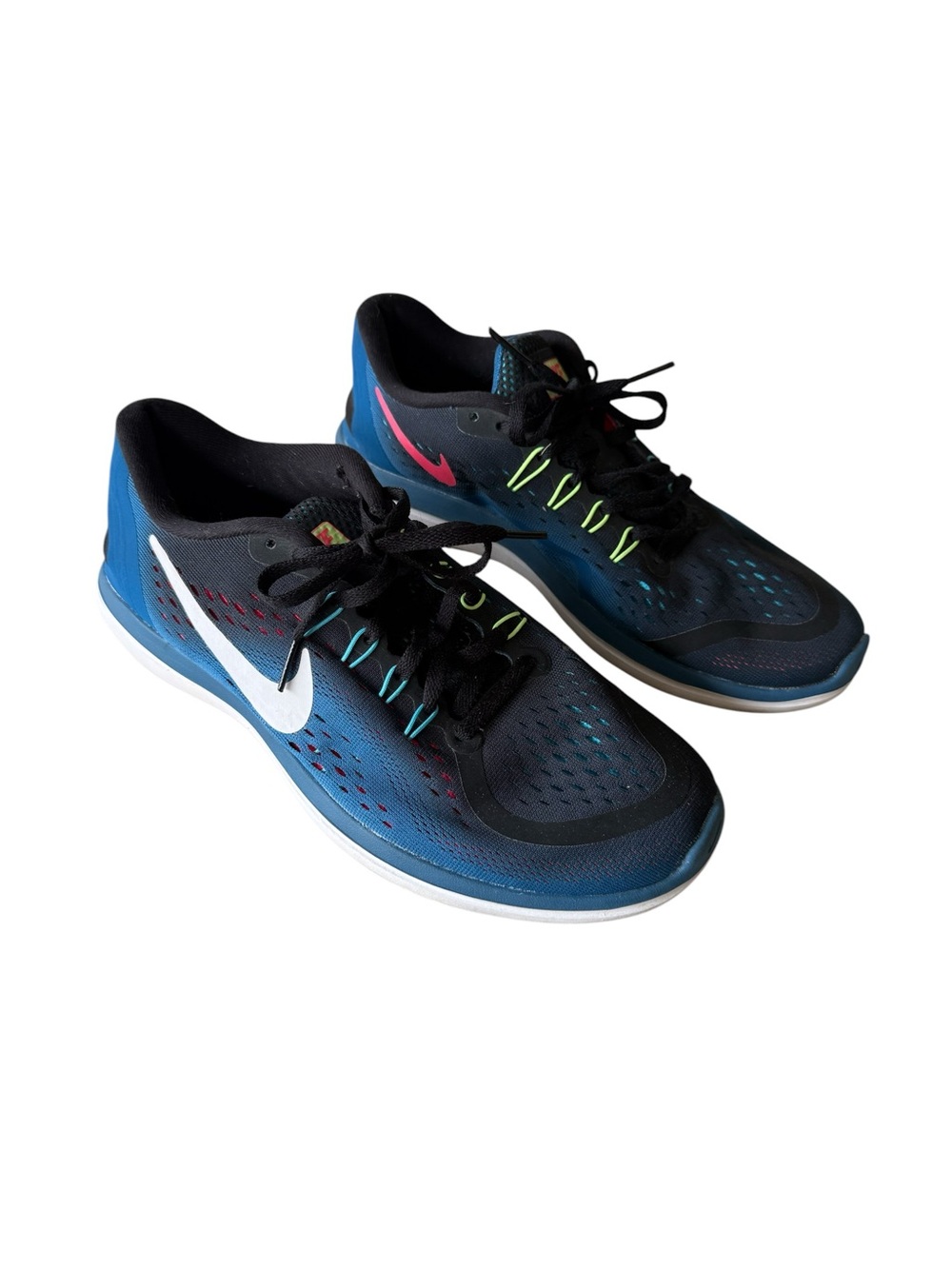 Nike Women’s Blue and Black Running Shoes with White Swoosh